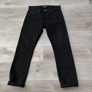 VTG Ralph Lauren RRL Double RL USA Black Selvedge Slim Fit Denim Jeans 30x30